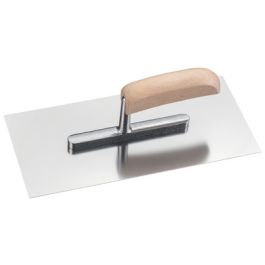 WESTEX Platoir acier inoxydable, poignée bois, 280 x 130 mm