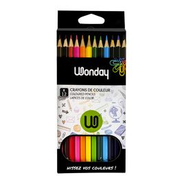 Wonday Crayons de couleur, étui carton de 12
