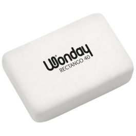 Wonday Gomme en plastique RECTANGO 40, blanc x40
