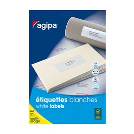 agipa Etiquette multi-usage, 210 x 297 mm, blanc