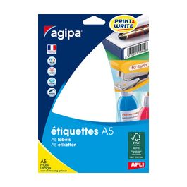 agipa Etiquette universelle, diamètre: 24 mm, rond, blanc