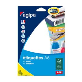agipa Etiquettes multi-usage, 70 x 37 mm, blanc