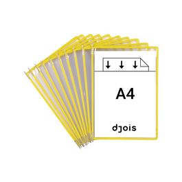 djois by tarifold Poche à pivot, A4, jaune x10