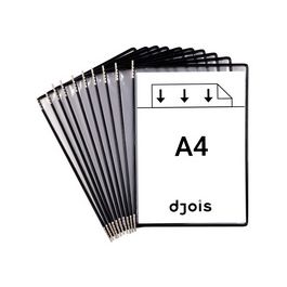 djois by tarifold Poche à pivot, A4, noir x10
