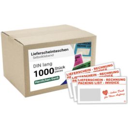 dm-folien Lieferscheintasche, DIN lang, mit Aufdruck