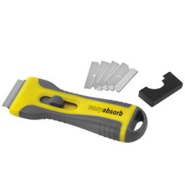 easyabsorb Grattoir à vitres, poignée softgrip, jaune/gris