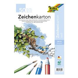 folia Feuille de carton à dessin, A3, 200 g/m2, blanc