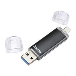 hama Clé USB 3.0 "Laeta Twin", 16 GB, noir