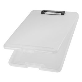 helit Porte-bloc avec compartiment "the clip", A4, blanc