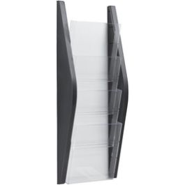 helit Porte-brochures mural "the arc", A5 portrait, noir