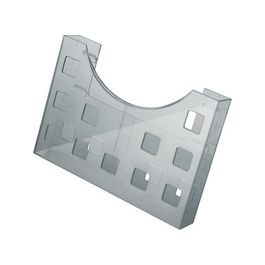 helit Porte-brochures "the grid", A5/2x A6, gris transparent x2