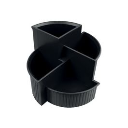 helit Pot multifonction Linear, 4 compartiments, noir