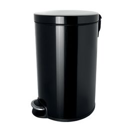 helit Poubelle à pédale "the silent", 20 litres, noir