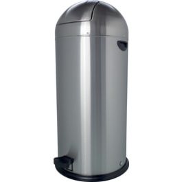 helit Poubelle à pédale "the step dome", 52 litres, noir