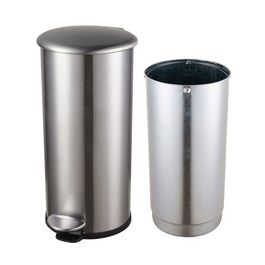 helit Poubelle à pédale "the zinc", 12 litres, argent