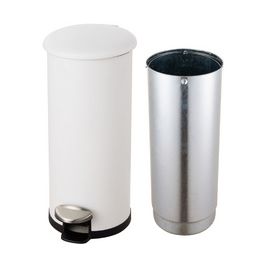 helit Poubelle à pédale "the zinc", 20 litres, blanc