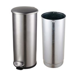 helit Poubelle à pédale "the zinc", 30 litres, argent