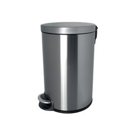 helit Poubelle cosmétique à pédale "the silent", 5 L, argent