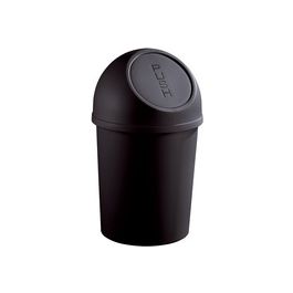 helit Poubelle "the flip", 6 litres, noir