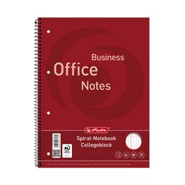 herlitz Bloc à spirale "Business Office Notes", A4, ligné,