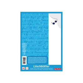 herlitz Bloc de papier buvard format A5, 80 g/m2, blanc