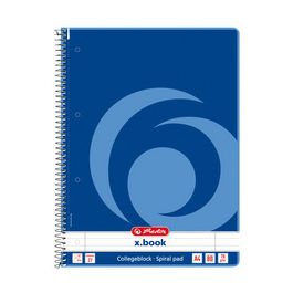 herlitz Cahier à spirales x.book, A4, 160 pages, ligné