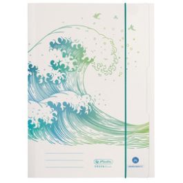 herlitz Chemise à rabats GREENline Vague, A4