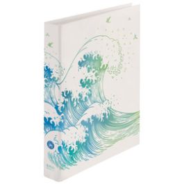 herlitz Classeur à anneaux maX.file GREENline Vague, A4