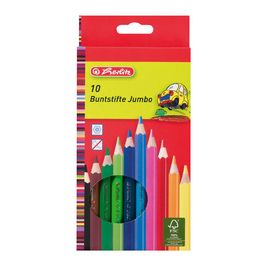 herlitz Crayons de couleur Jumbo, hexagonal, étui en carton