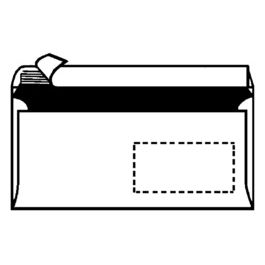 herlitz Envellope, format long, sans fenêtre, blanc