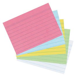 herlitz Fiches bristol, A5, ligné, jaune