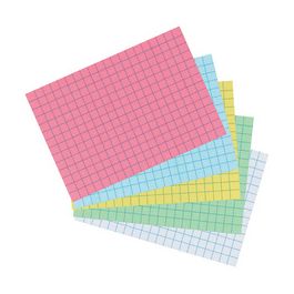 herlitz Fiches bristol, A7, quadrillé, jaune