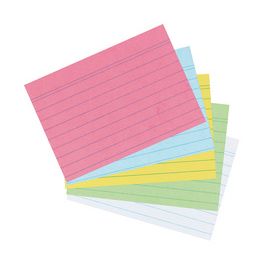 herlitz Fiches bristol, A8, ligné, bleu