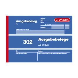 herlitz Formularbuch "Ausgabebeleg 302", DIN A6, 50 Blatt