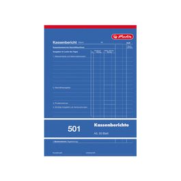 herlitz Formularbuch "Kassenbericht 501" DIN A5, 50 Blatt