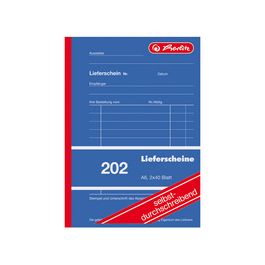 herlitz Formularbuch "Lieferschein 202", A6, 2 x 40 Blatt