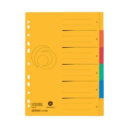 herlitz Intercalaire carton, A4 extra large, 10 touches, uni