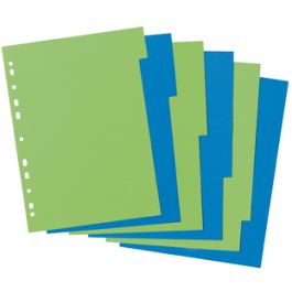 herlitz Intercalaires carton GREENline, A4, 6 touches, uni
