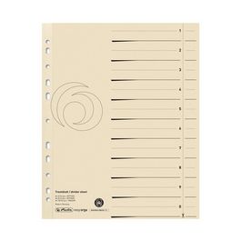 herlitz Intercalaires, A4 extra large, en carte lustrée