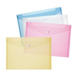 herlitz Pochette à documents, A5, PP, bleu / transparent x6