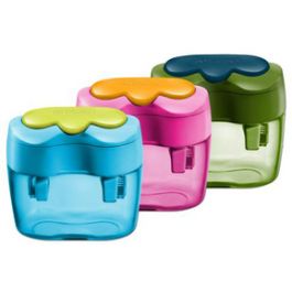 herlitz Taille-crayon à 2 trous, en plastique, ovale