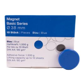 magnetoplan Aimant rond "Basic", 38 mm, rouge