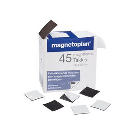 magnetoplan Takkis 30 x 20 mm, autocollant, noir
