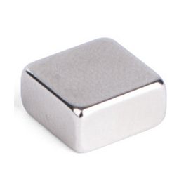 pavo Aimant au néodyme, carré, 10 x 10 x 5 mm, argent