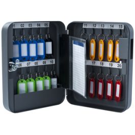 pavo Armoire à clés pour 20 clés, gris foncé