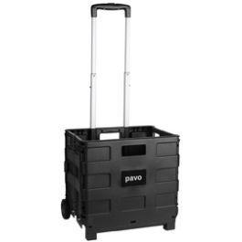 pavo Chariot de transport avec bac rabattable, charge 25 kg