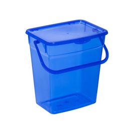 plast team Boîte à lessive, 6 litres, bleu transparent