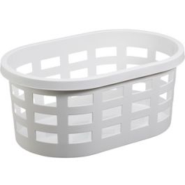 plast team Corbeille à linge BOSTON, 36,8 litres, blanc