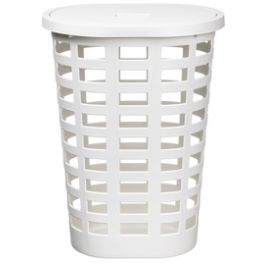 plast team Panier à linge BOSTON, 54 litres, ovale, blanc