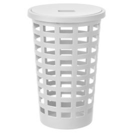 plast team Panier à linge BOSTON, 54 litres, rond, blanc